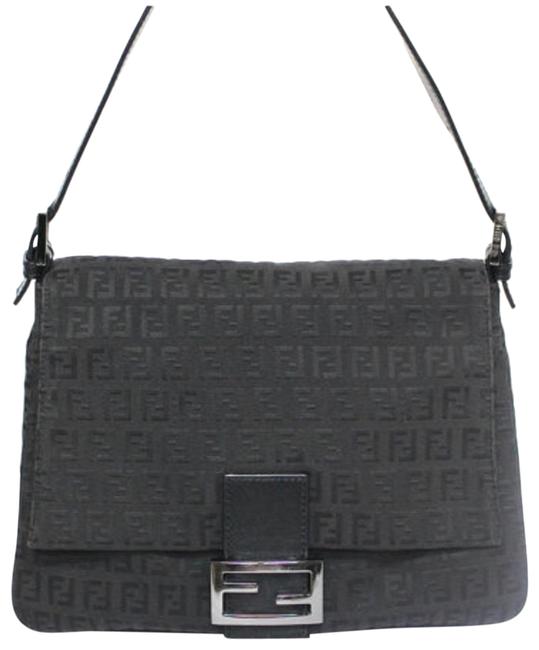 Fendi Zucca Mamma Black Canvas Hobo Bag 
