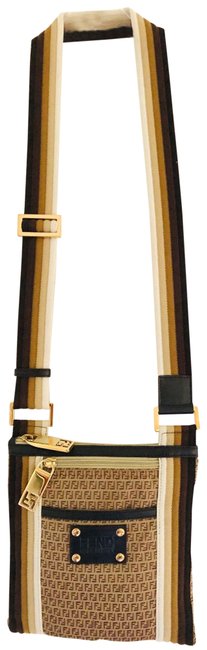 Fendi Zucca Monogram Brown Cross Body Bag 