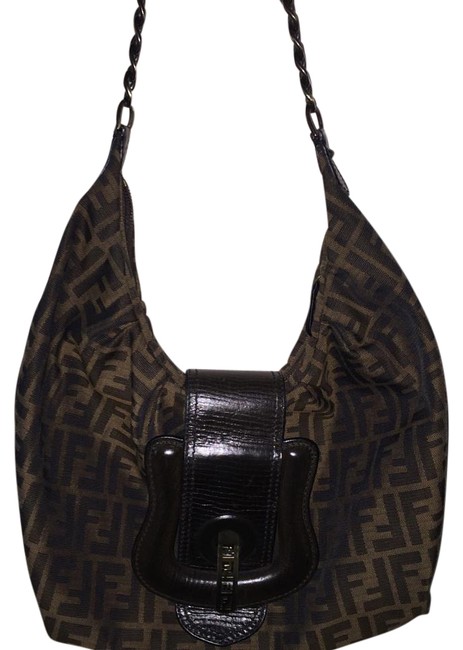 Fendi Zucca Print Canvas Hobo Bag 