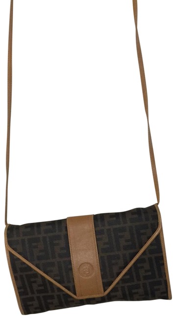 Fendi Zucchini Brown Cross Body Bag 