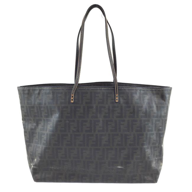 Fendi Neverfull #10733 Ff Monogram Zucci Brown Light Weight Tote Shoulder Bag 