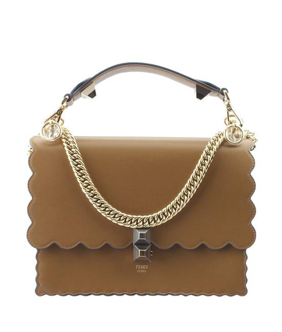 Fendi 152048 Brown Leather Shoulder Bag 