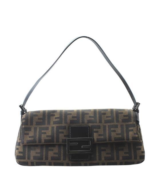 Fendi 8br181 Zucca Pochette 158656 Brown Canvas Shoulder Bag 