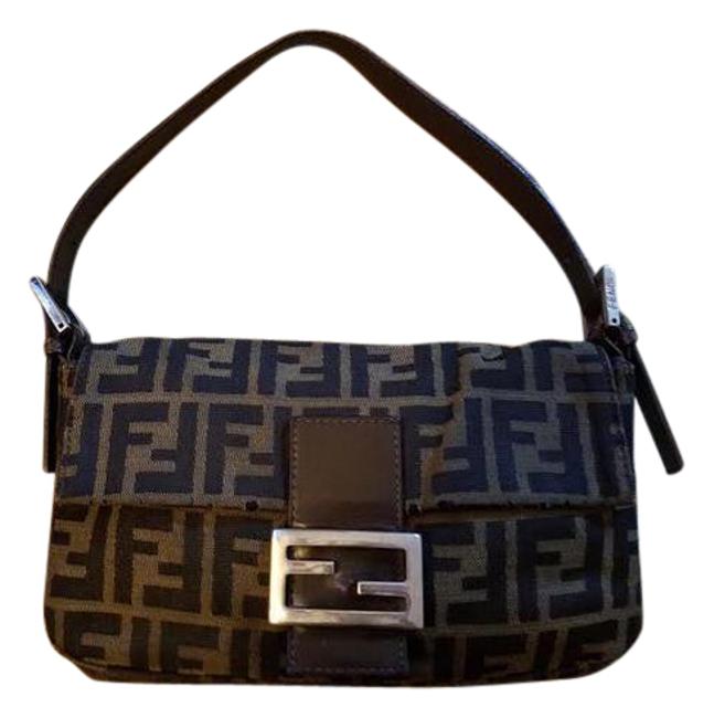 Fendi Baguette Brown Zucca Shoulder Bag 