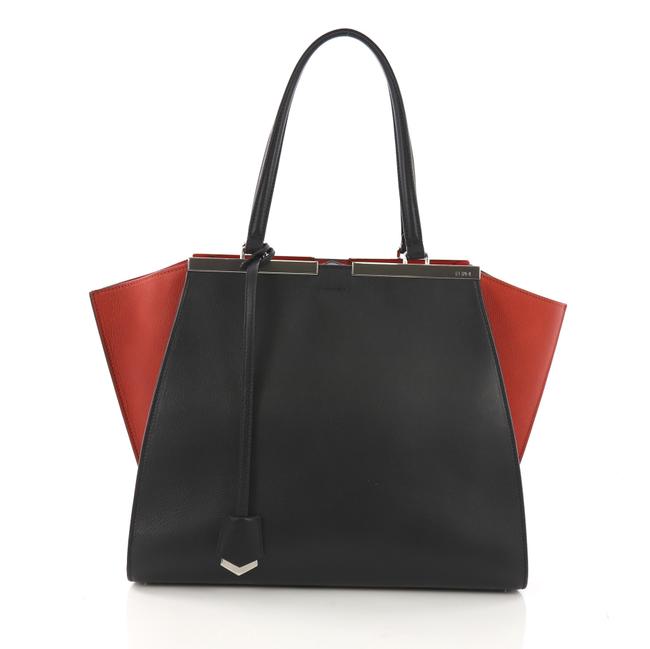 Fendi Bicolor 3jours Handbag Leather Large Shoulder Bag 