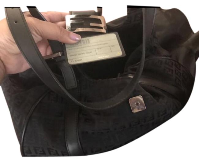 Fendi Big Tuc Zucchino Black Shoulder Bag 