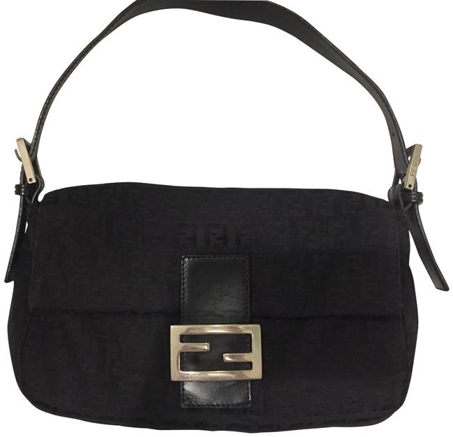 Fendi Black Fabric Shoulder Bag 
