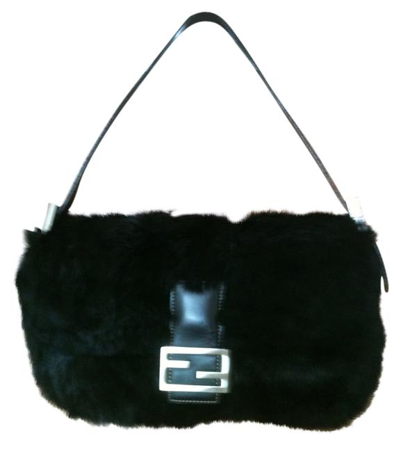 Fendi Black Fur Shoulder Bag 