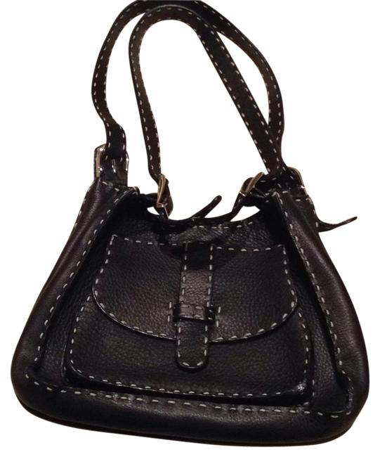 Fendi Black Leather Shoulder Bag 