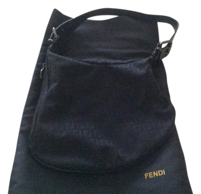 Fendi Black Nylon Shoulder Bag 