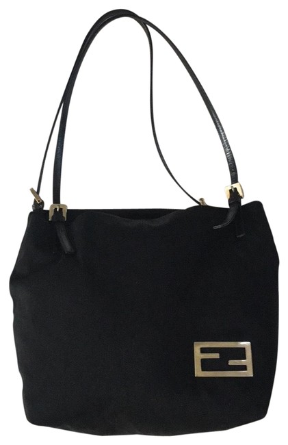 Fendi Black Nylon Soft Shoulder Bag 