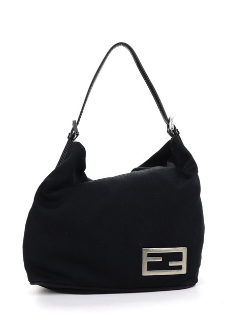 Fendi Black Scuba Neoprene Shoulder Bag 