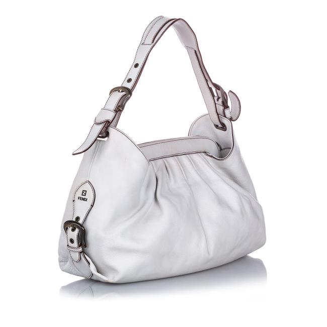 Fendi Borsa Doctor White Leather Shoulder Bag 
