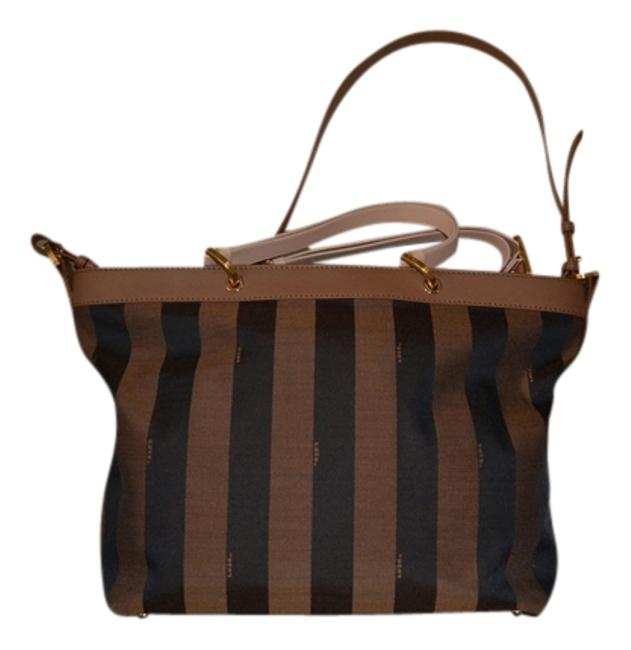 Fendi Hobo Borsa Hobo. Tobacco Canvas Shoulder Bag 