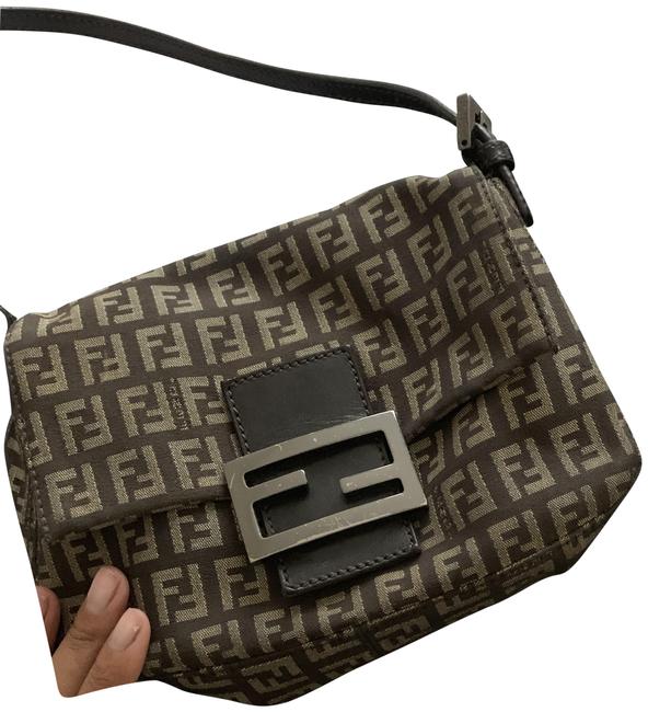 Fendi Borsa Mini Mamma Black and Brown Shoulder Bag 