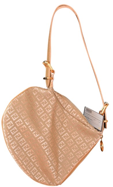 Fendi Borsa Ostrik Media Beige Zucch Beige+vit Basco Opaco Naturale Shoulder Bag 