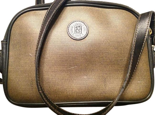 Fendi Brown &amp; Black Leather Shoulder Bag 