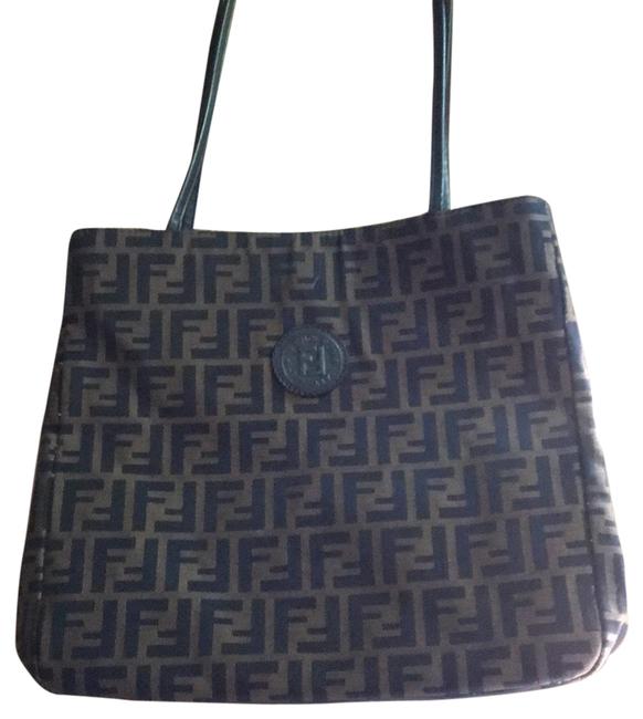 Fendi Brown Canvas Fabric ? Shoulder Bag 