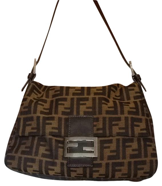 Fendi Brown Cloth Shoulder Bag 