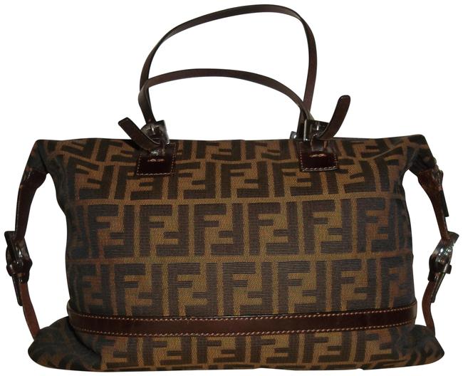 Fendi Brown Zucca Monogram Shoulder Bag 