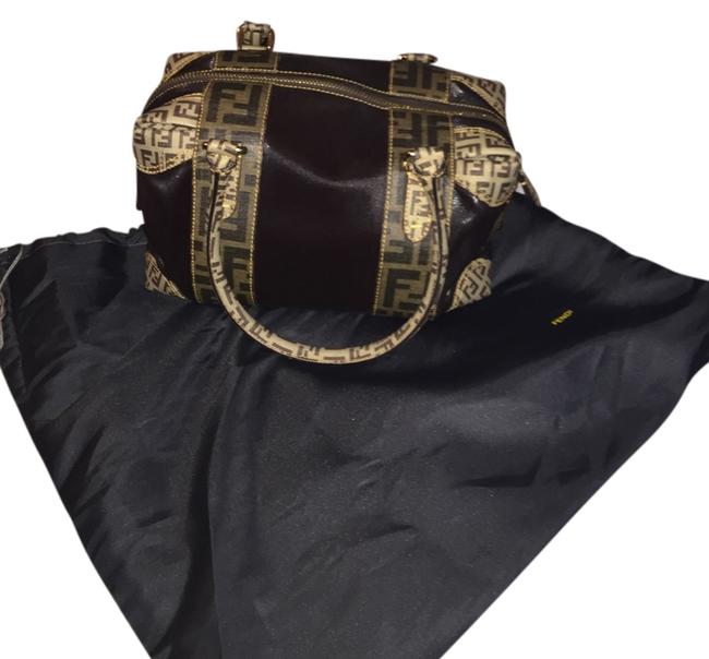 Fendi Browns Coated Canvas Shoulder Bag 