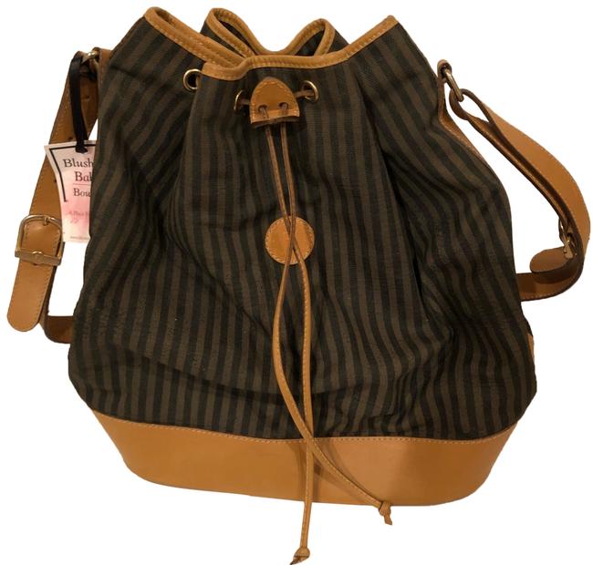 Fendi Bucket Brown Leather Shoulder Bag 