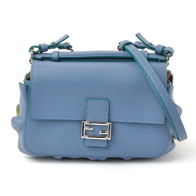 Fendi Bucket Double Micro Women Bordeaux Leather Shoulder Bag 