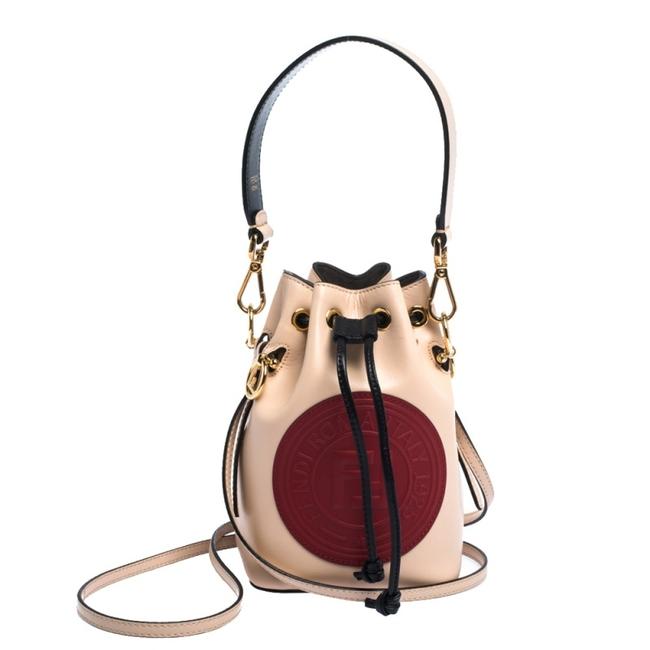 Fendi Bucket Peach Red Mini Mon Tresor Drawstring Orange Leather Shoulder Bag 