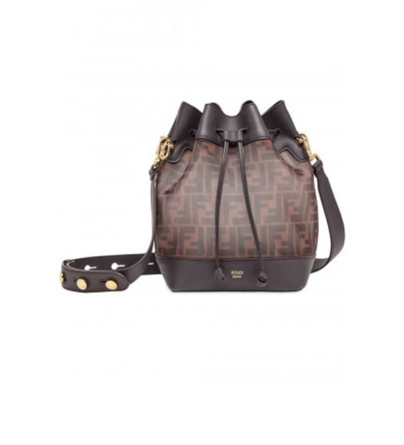 Fendi Bucket Small Mon Tresor Brown Leather Shoulder Bag 