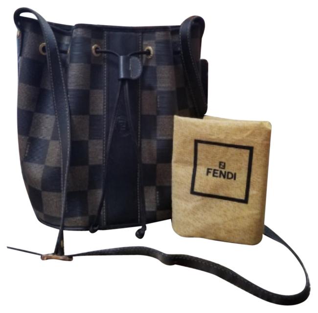 Fendi Bucket Zucca Black Pvc Shoulder Bag 