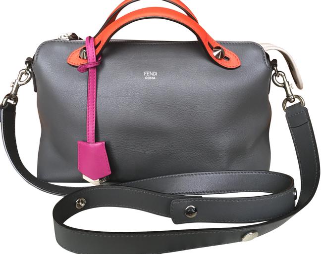 Fendi By The Way Grey Leather Shoulder Bag 