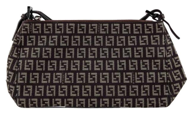 Fendi Canvas and Leather Zucca Shoulder Bag 