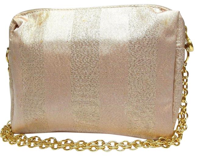 Fendi Canvas Leather Trim Purse Nylon Shoulder Bag 