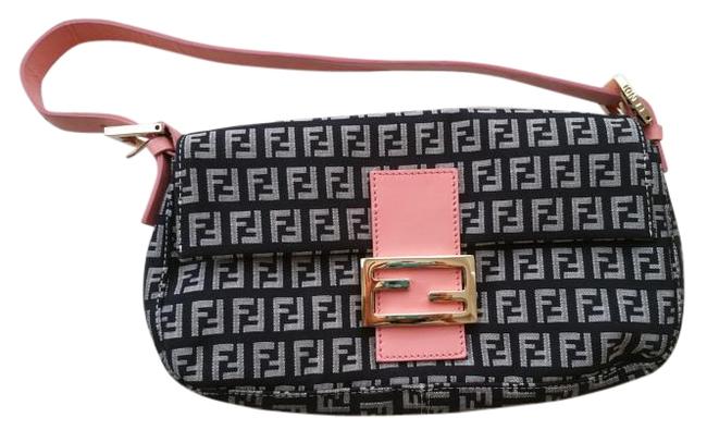 Fendi Black Canvas Shoulder Bag 