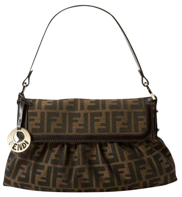 Fendi Chef Reduced Zucca Canvas Shoulder Bag 