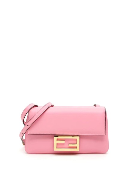 Fendi Cr Bagutte Duo Pink Leather Shoulder Bag 