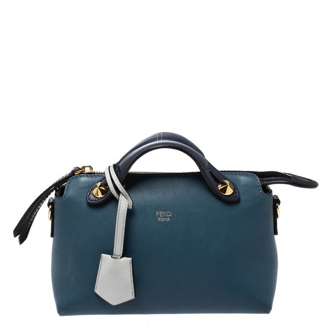 Fendi Crossbody Mini By The Way Blue Leather Shoulder Bag 