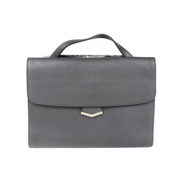 Fendi Demi Jour Grey Leather Shoulder Bag 