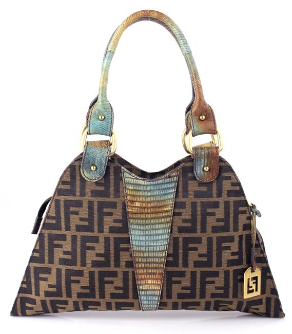 Fendi Devil Piccola Zucca Canvas Shoulder Bag 