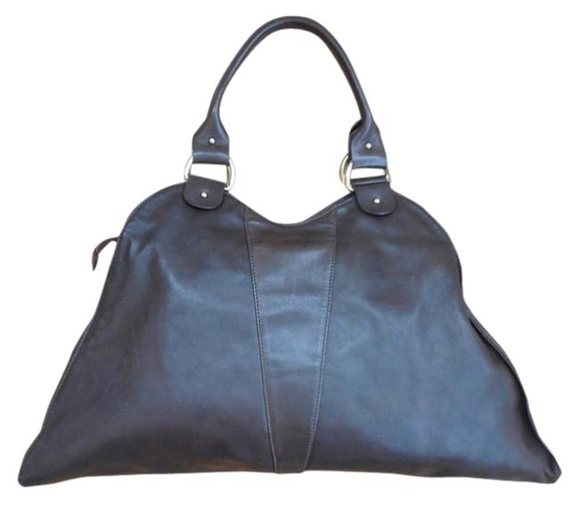 Fendi Diavolo Trapezio Brown Leather Shoulder Bag 