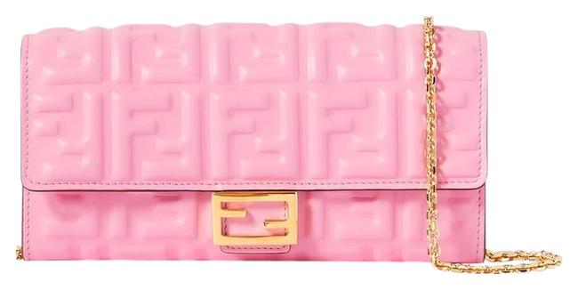 Fendi Embossed Leather Shoulder Bag 