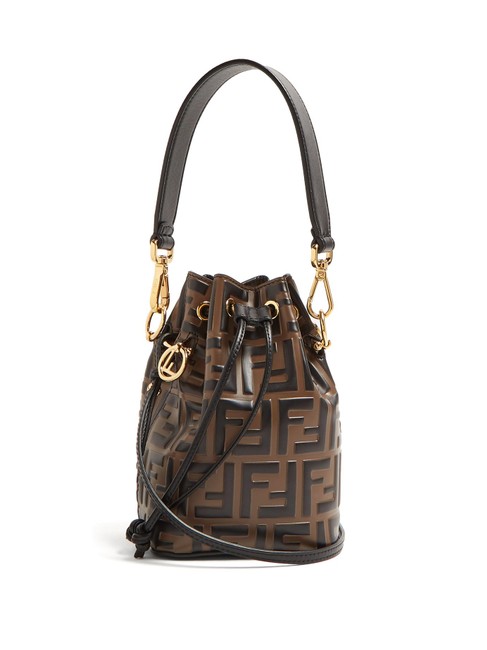 Fendi Bucket Ff Mon Tresor Mini Brown Black Multicolor Shoulder Bag 