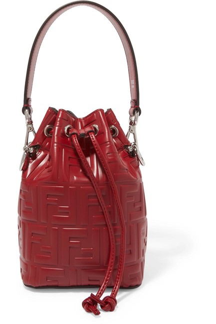 Fendi Bucket Ff Mon Tresor Mini Red Shoulder Bag 