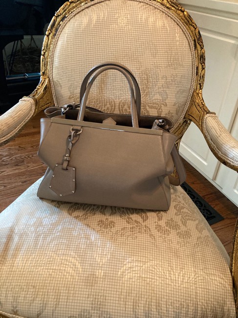 Fendi Grey Taupe 3jours Grey Taupe Leather Shoulder Bag 