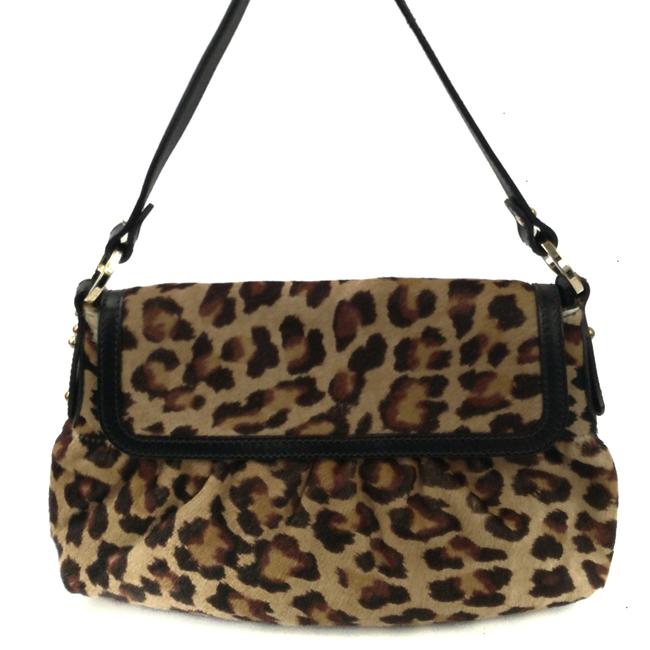 Fendi Hair Large Chef Leopard Print Pony Fur Shoulder Bag 