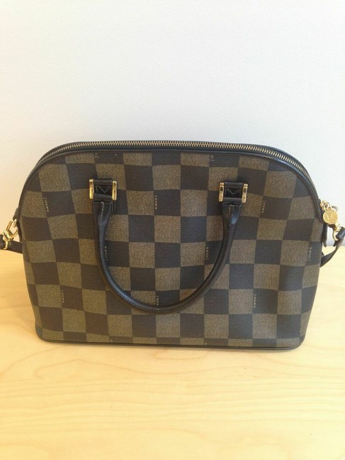 Fendi Hand Black  Brown Leather Shoulder Bag 