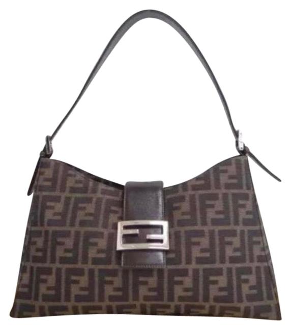Fendi Handbag Brown Canvas Shoulder Bag 