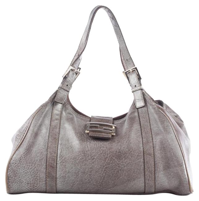 Fendi Hobo Metallic Leather Shoulder Bag 
