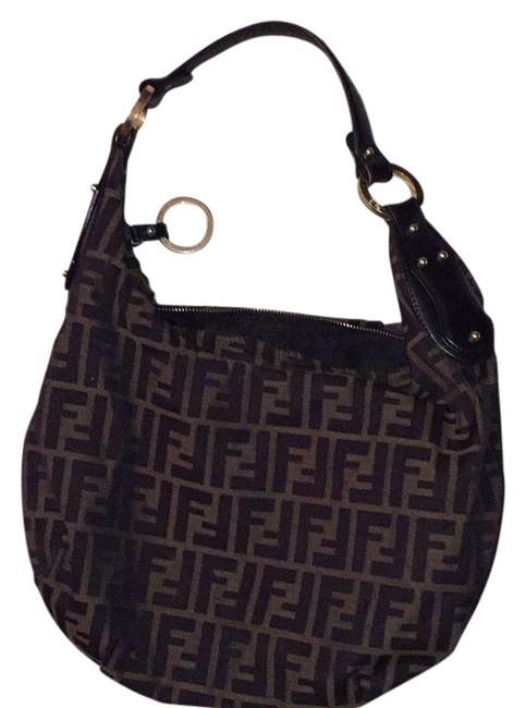 Fendi Hobo Monogram Shoulder Bag 