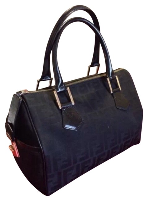 Fendi Jacquard Black Shoulder Bag 